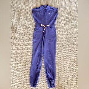 Figs Rafaela ScrubJumpsuit: Amethyst Size:XS